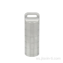 Píldor contenedor de cápsula impermeable titanio bitder de pan de píldora